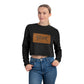Copy of Bleev Leather Patch Cropped Sweatshirt — Women's Casual Streetwear
