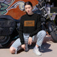 Copy of Bleev Leather Patch Cropped Sweatshirt — Women's Casual Streetwear